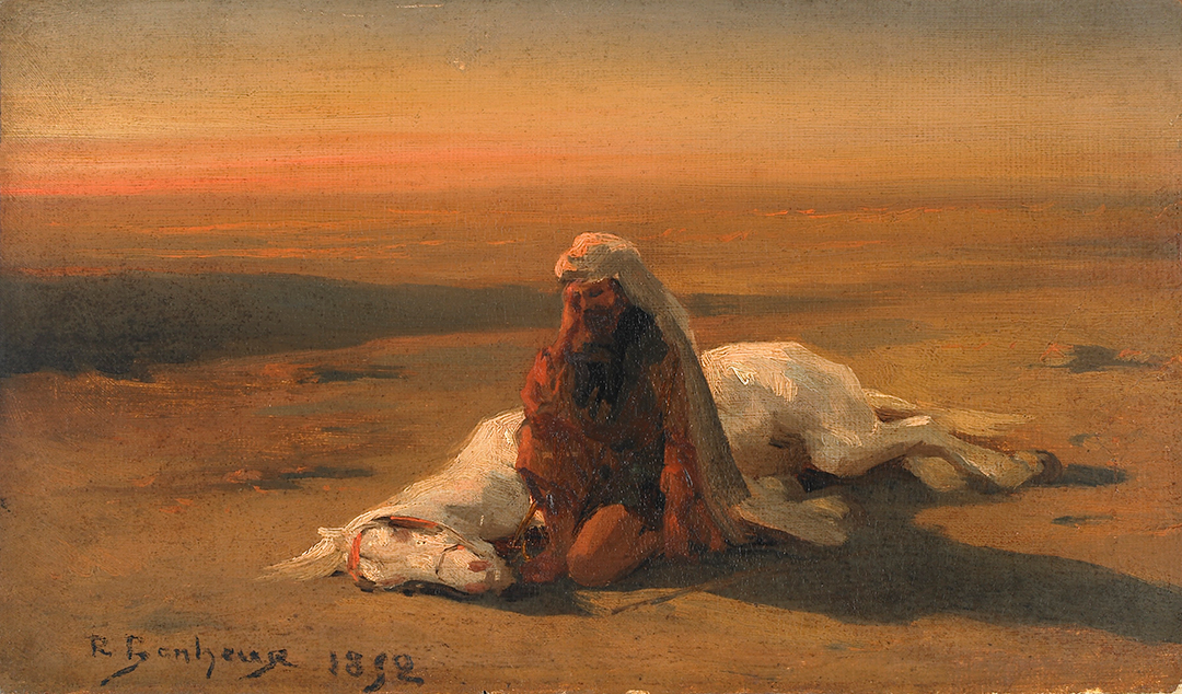 Man and Dead Horse,1852, by Rosa Bonheur, Oil paint on canvas