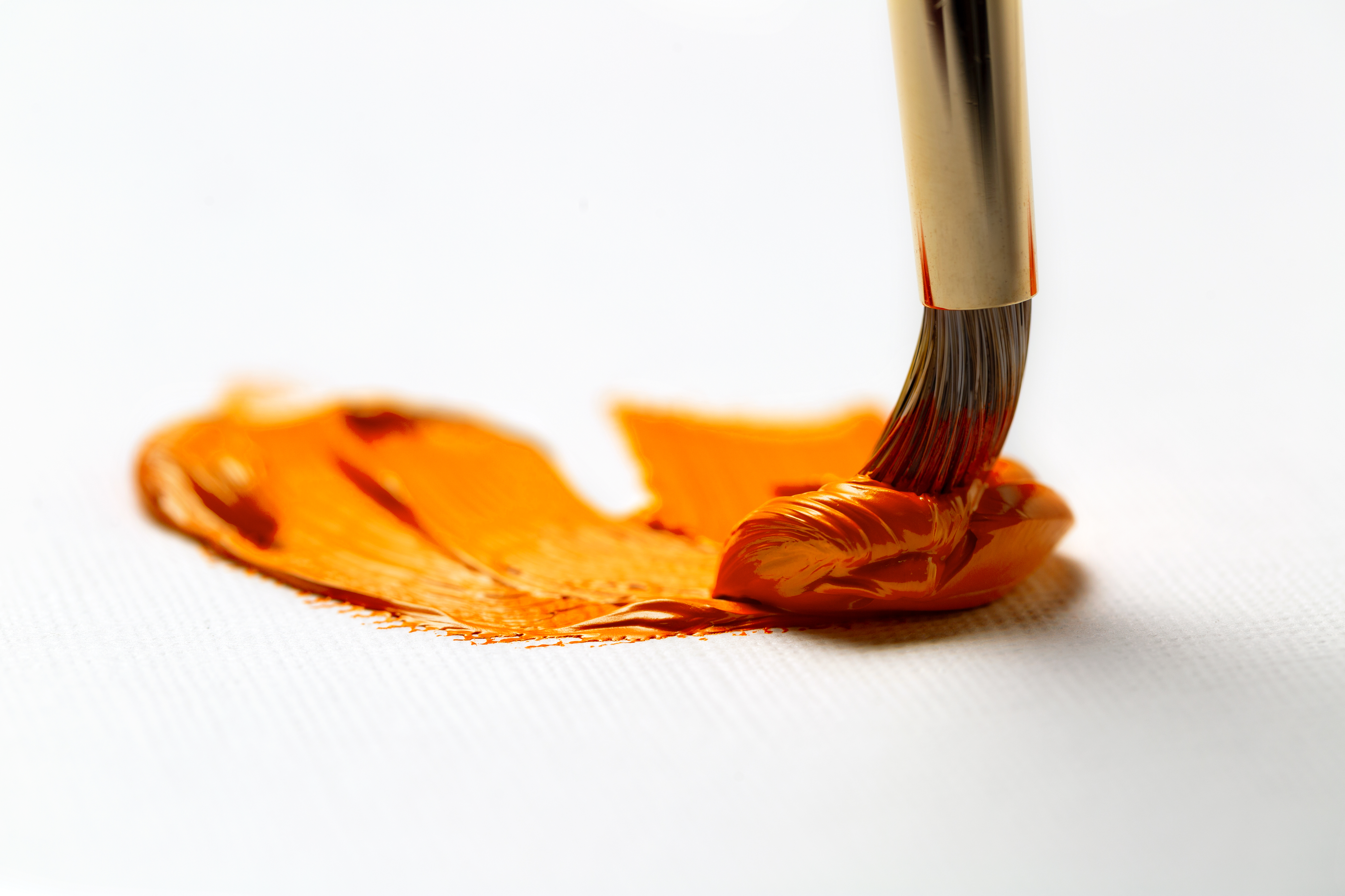 Orange oil paint