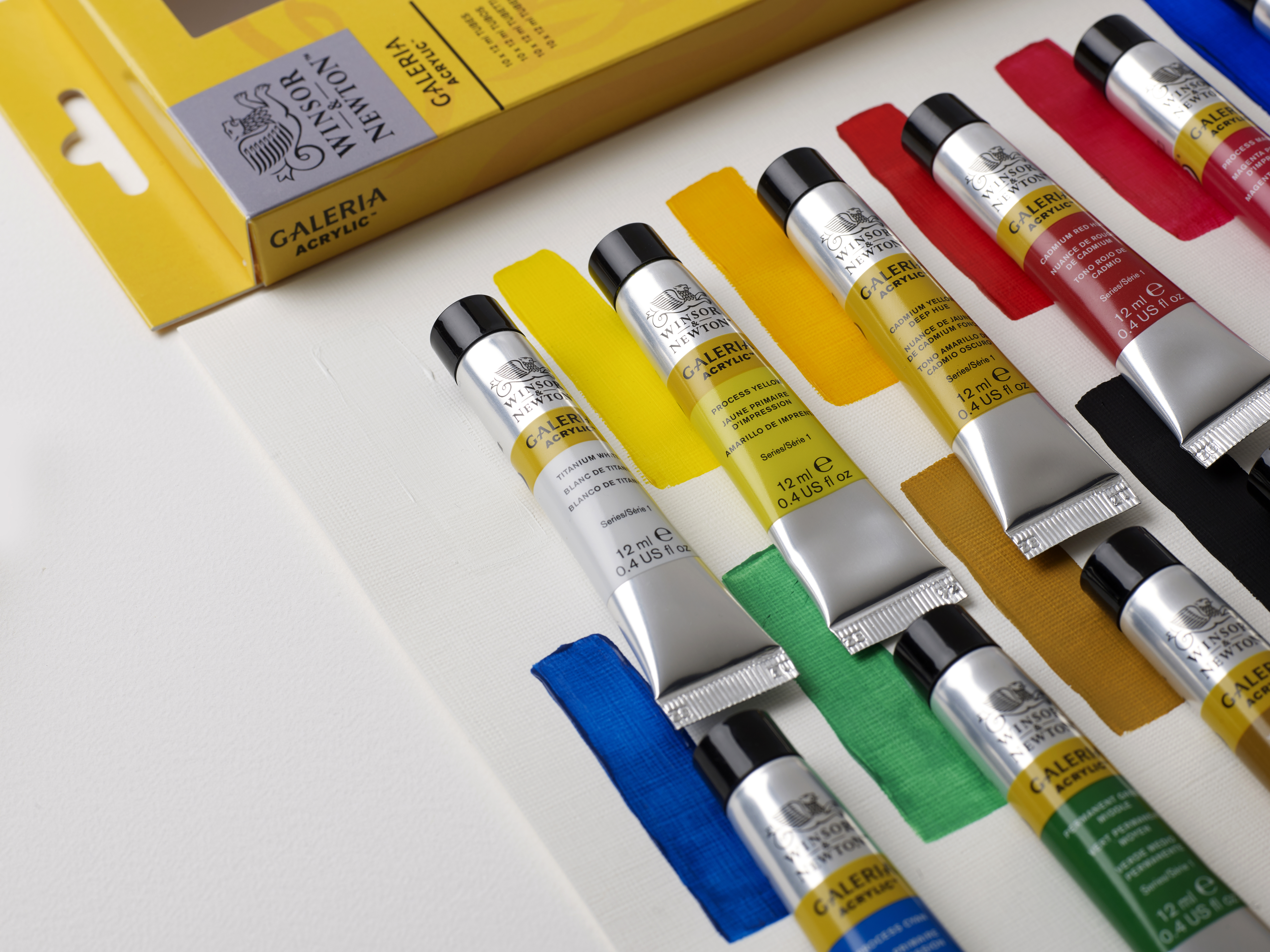 Windsor and Newton paint tubes in various colours