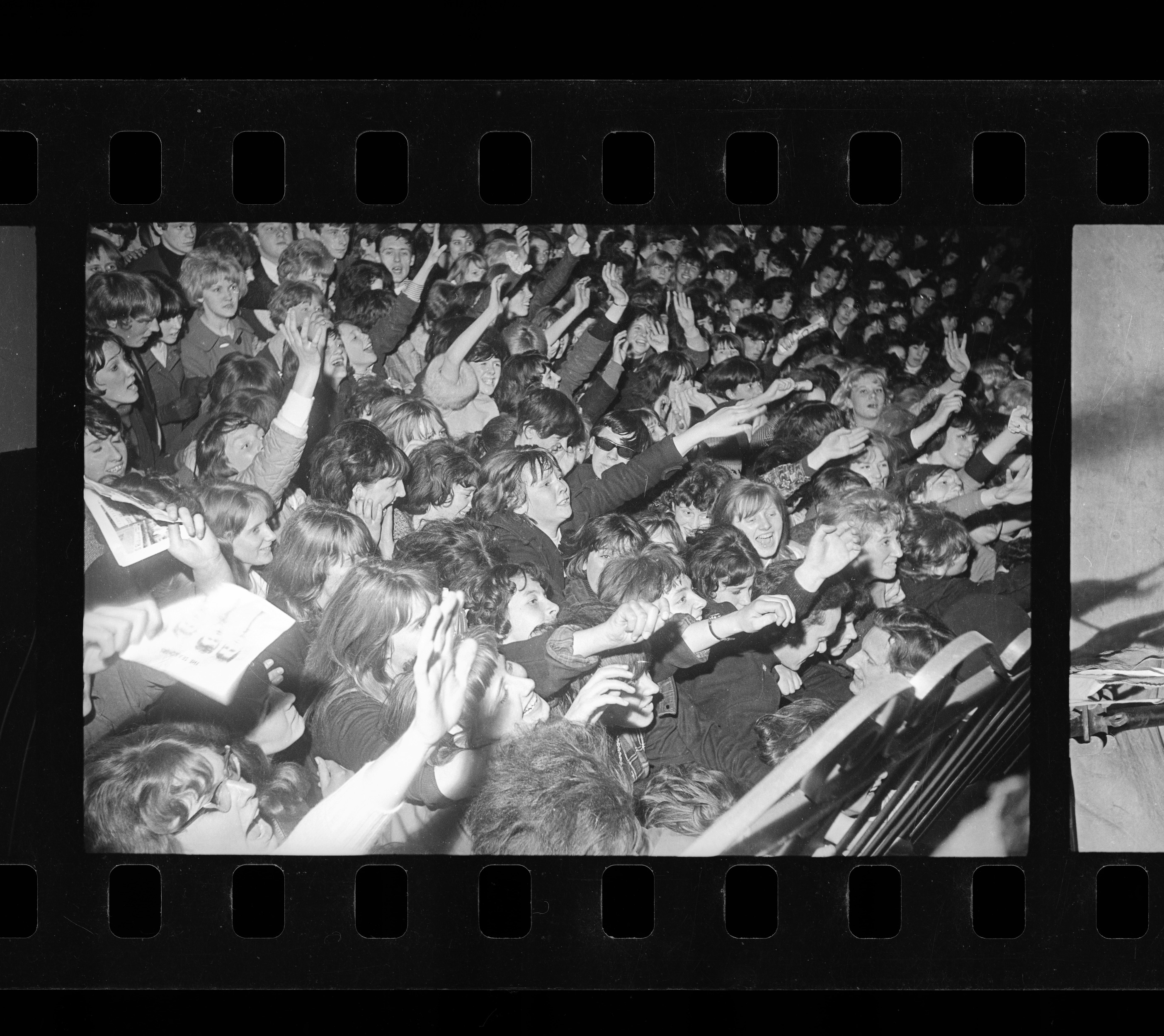 A shot of the crowd during a Beatles concert