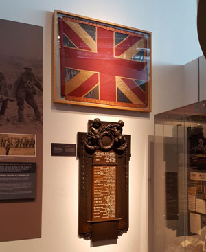 British flag in museum display