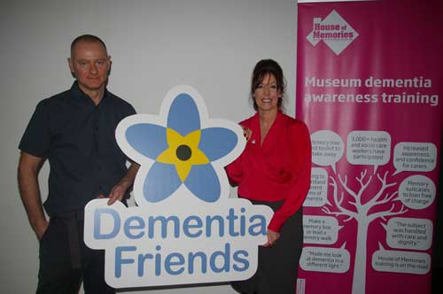 People with the Dementia Friends logo