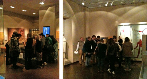 Students in a gallery