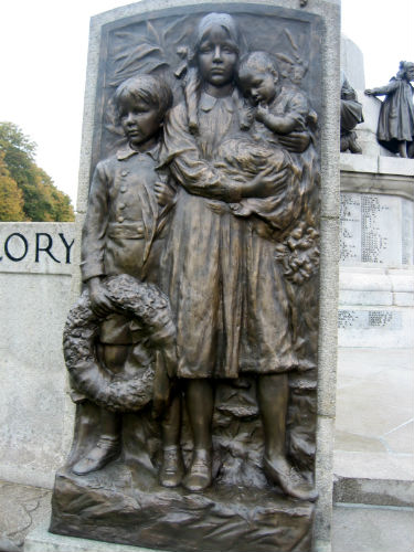 This grouping of children on the memorial is modelled on Leverâ€™s grandchildren. The boy to the left (Philip) would grow up to the third and final Lord Leverhulme. Philip maintained the family connection with the Lady Lever Art Gallery throughout his life.