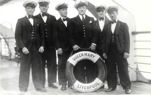 Seafarers group on board RMS Queen Mary