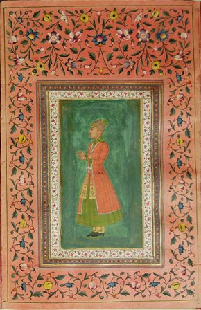 Miniature of a Mughal courtier 