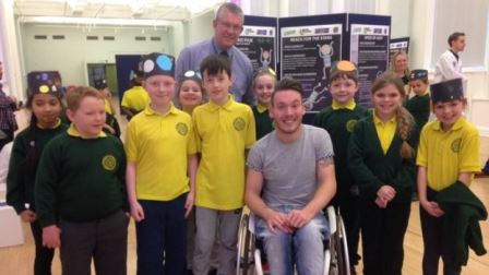 Newsround's Martin Dougan is joined by students from Christ Church CE Primary, Sefton and teacher Mr Nichols.