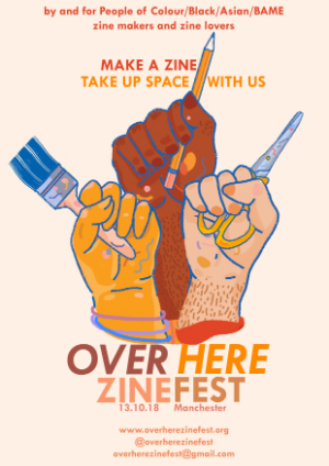 Over here zine fest poster 