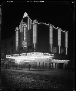 Black and white photo of cinema