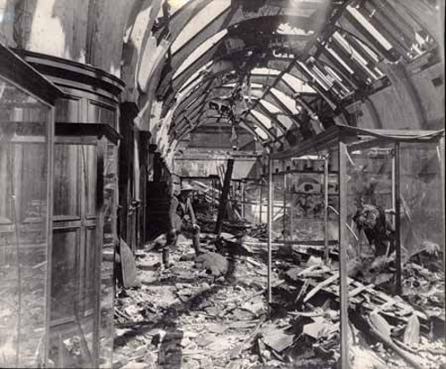 The upper horseshoe gallery after the bombing on the 3rd May 1941