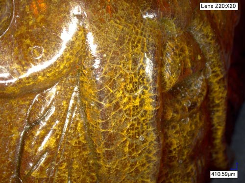 Close up of Amber Cabinet
