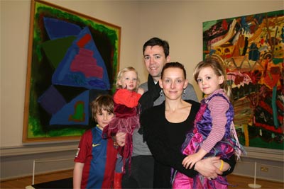 MP and family in gallery
