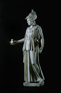 White statue of a woman