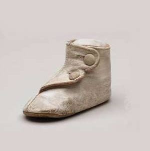 Lusitania babyâ€™s shoe â€“ National Museums Liverpool                           MMM.2014.26.1  