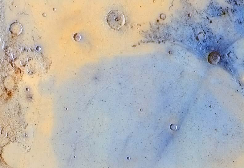 An image of the moon's surface,