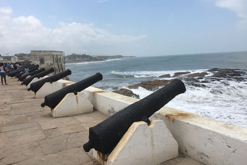 cannons pointing out to sea