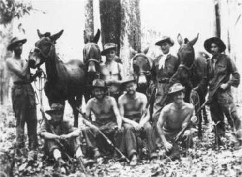 group photo of soldiers in the jungle