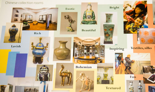 Mood board for the Chinese collection room