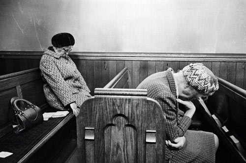 Two ladies asleep in church