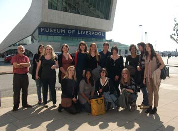 Interns outside the new museum of liverpool