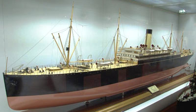 A large model of a ship