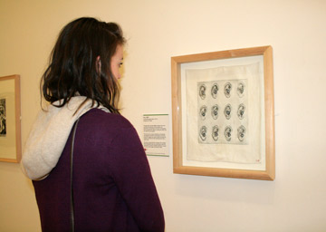 Visitor in gallery