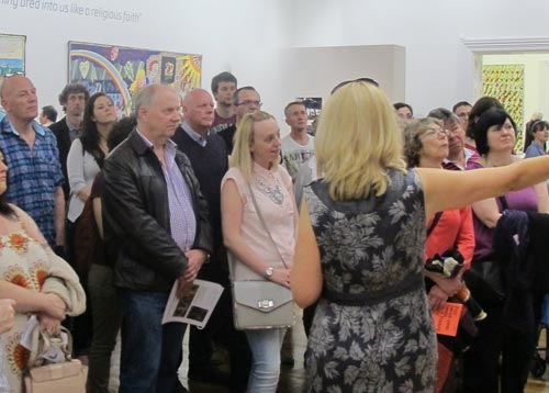 Visitors at Grayson Perry exhibition