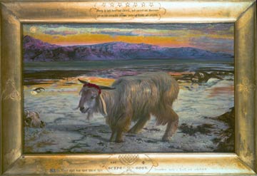 A painting of a goat