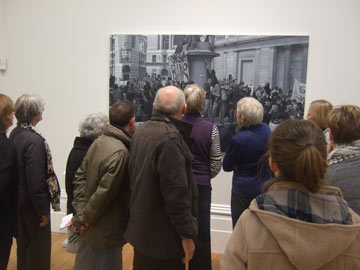 Crowds in gallery