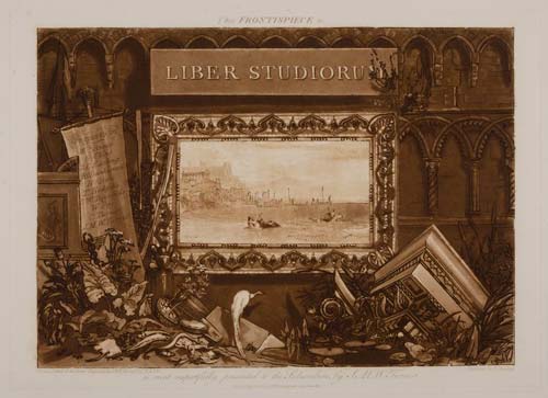The front piece to the 'Liber Studiorum' collection of prints.