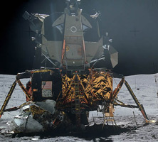Lunar module on the moon