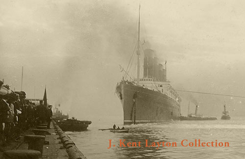 old photo of the Lusitania cruise liner