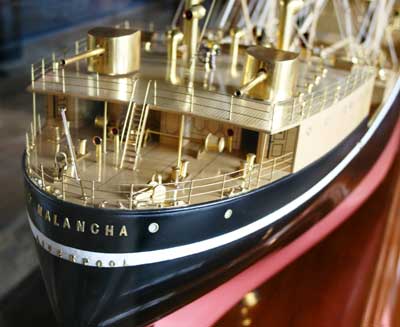 Deck of a ship model