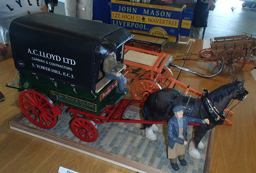 model of a carter with his horse and cart