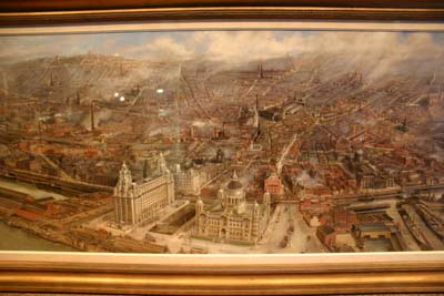 Image of the panorama painting of Liverpool in 1907