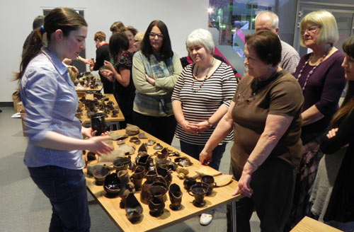Visitors learning about finds from Rainford
