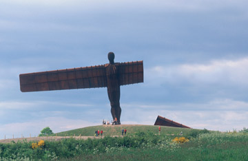 Angel of the North statue with wing cut off