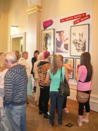 People view art work at Showcase exhibition