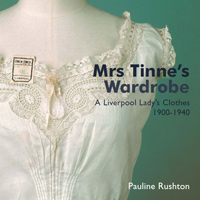 Mrs Tinne cover, featuring a white smock on a green background.