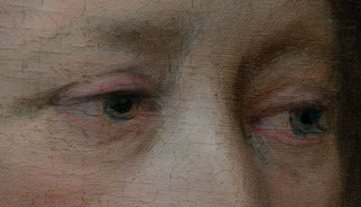detail of eyes from a painting