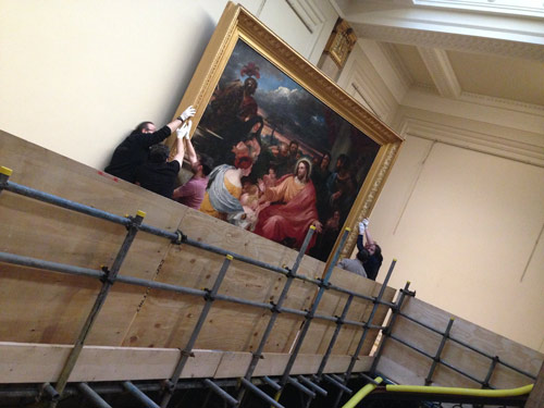 Moving large painting