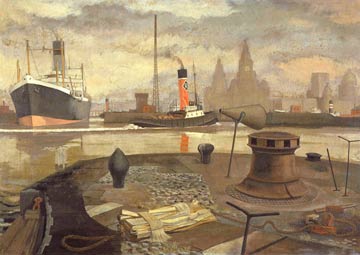 painting of ships on the Mersey