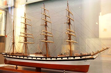 Model of a masted ship