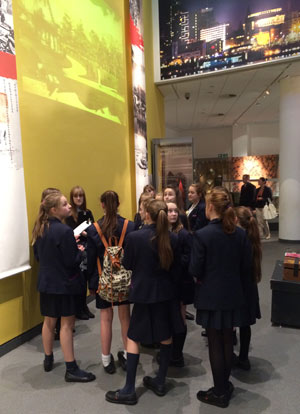 students in the Global City gallery