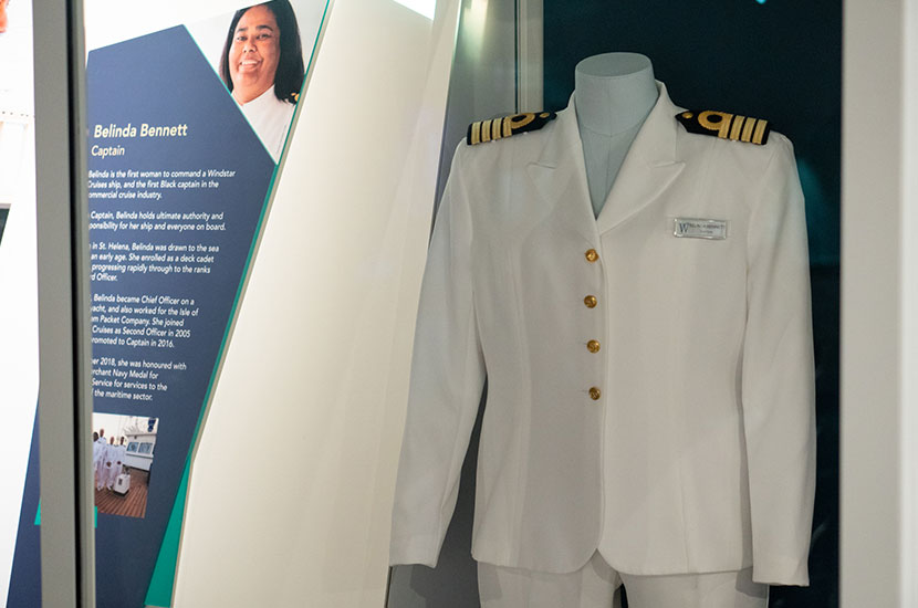Belinda's Captain uniform on display in the Museum of Liverpool