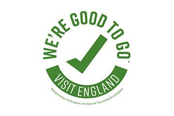 'We're Good to Go!' tick logo: recognised by VisitEngland, the National Tourist Board of England