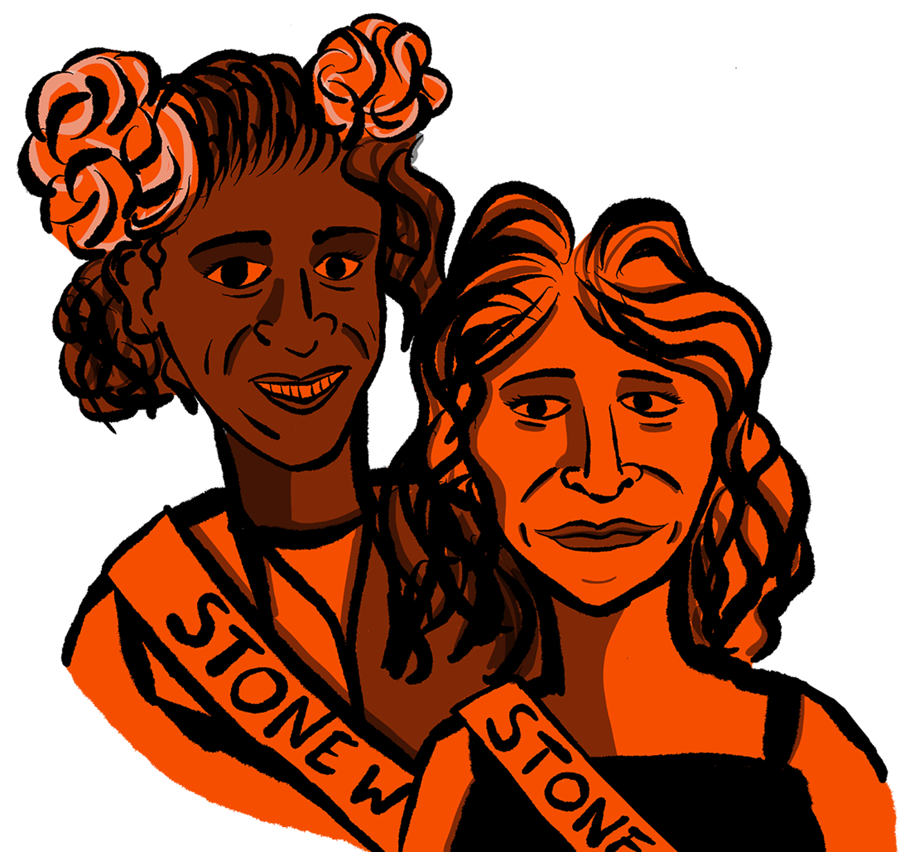 Marsha P Johnson and Sylvia Rivera illustration