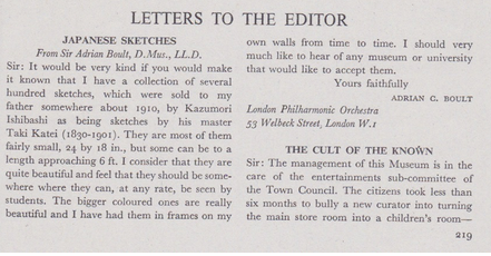 Boult's Letter to the editor