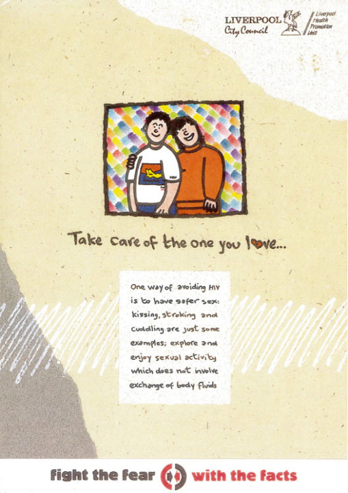 Flyer showing person with their arm around someone and text: Take care of the one you love