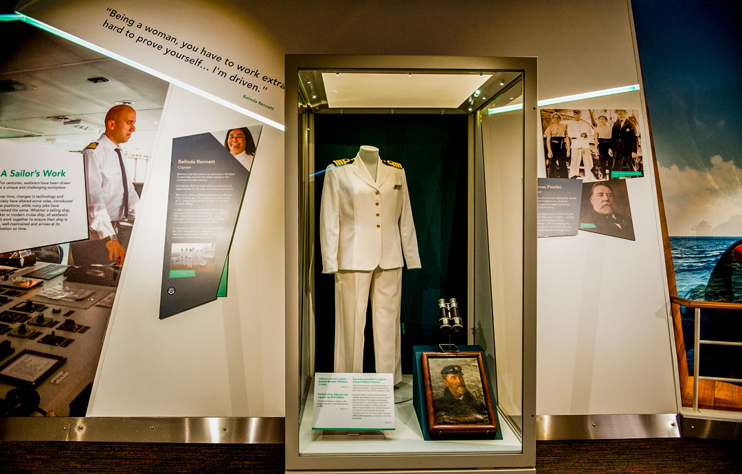 captain's uniform in museum display